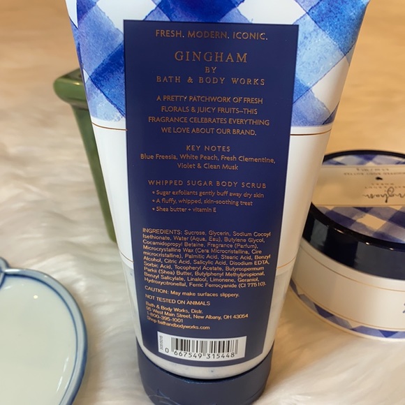 🔹2pc Set “GINGHAM” Bath & Body Works Whipped Sugar Body Scrub & Body Butter NWT - Picture 3 of 8